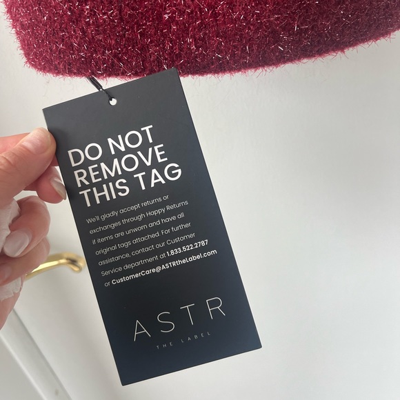 💃🏽🆕 NWT ASTR the Label TAMARA SHRUG AND MINI SWEATER DRESS - Wine - Size M - Picture 9 of 13